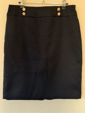 Calvin Klein Pencil Skirt with Gold Buttons Size 8